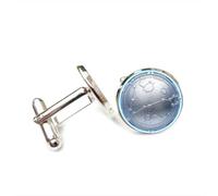 Cufflinks, Pisces Future Science Symbol Relief Luck Friend Gift, Pisces Twelve Zodiac Signs, Personalized Cuff Buckle, Shirt Accessory Gift For Accountant Boyfriend Business Wedding