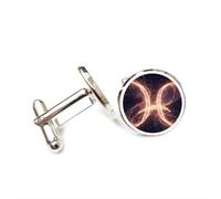 Cufflinks, Pisces Nebula Floating Quantum Entanglement Luck Friend Gift, Pisces Twelve Zodiac, Personalized Cuff Buckle, Shirt Accessory Gift For Accountant Boyfriend Business Wedding