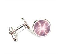 Cufflinks, Pisces Nebula Future Quantum Entanglement Friend Gift, Pisces Twelve Zodiac, Personalized Cuff Buckle, Shirt Accessory Gift For Accountant Boyfriend Business Wedding