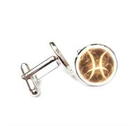 Cufflinks, Pisces Nebula Symbol Quantum Entanglement Novelty Friend Gift, Pisces Twelve Zodiac, Personalized Cuff Buckle, Shirt Accessory Gift For Accountant Boyfriend Business Wedding