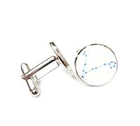 Cufflinks, Pisces Star Trail Aura Fault Art Luck Friend Gift, Pisces Twelve Zodiac Signs, Personalized Cuff Buckle, Shirt Accessory Gift For Accountant Boyfriend Business Wedding