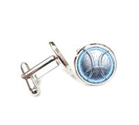 Cufflinks, Pisces Symbol Mechanical Relief Luck Friend Gift, Pisces Twelve Zodiac Signs, Personalized Cuff Buckle, Shirt Accessory Gift For Accountant Boyfriend Business Wedding