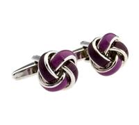 Cufflinks Purple Chinese Knot Twist French Cufflinks
