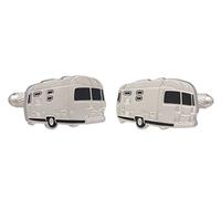 Cufflinks - Retro Touring Caravan Cufflinks in Onyx Art Cufflink Box