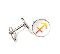 Cufflinks, Simple Arrow Totem Novelty Fault Art, Sagittarius Twelve Zodiac Signs, Personalized Cuff Buckle, Shirt Accessory Gift For Accountant Boss Business Wedding Prom Formal Occasion