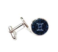 Cufflinks, Simple Symbol Science Fiction Metal Star Map Topology, Libra Twelve Zodiac Signs, Cuff Buckle, Shirt Accessory Gift For Accountant Boss Business Wedding Prom Formal Occasion