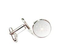 Cufflinks, Simple Wave Pattern Star Particle Flow, Aquarius Twelve Zodiac Signs, Personalized Cuff Buckle, Shirt Accessory Gift For Accountant Boss Business Wedding Prom Formal Occasion