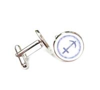 Cufflinks, Star Bow Symbol Quantum Entanglement, Sagittarius Twelve Zodiac Signs, Personalized Cuff Buckle, Shirt Accessory Gift For Accountant Boss Business Wedding Prom Formal Occasion