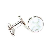 Cufflinks, Star Line Chaos Artistic Holographic Projection, Virgo Twelve Zodiac Signs, Personalized Luck Cuff Buckle, Shirt Accessory Gift For Accountant Boss Business Wedding Prom