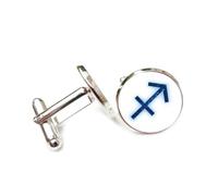 Cufflinks, Star Space Nebula Quantum Entanglement, Sagittarius Twelve Zodiac Signs, Personalized Cuff Buckle, Shirt Accessory Gift For Accountant Boss Business Wedding Prom Formal Occasion