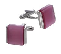 Cufflinks Stone Men's Cufflinks Square Copper Women's Shirt Buttons Wedding Party Jewelry Accessories(Sliver)