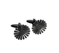 Cufflinks Sunflower Stainless Steel Cufflinks Men's Wedding Groom Button Father Business Present(Black 1PC)