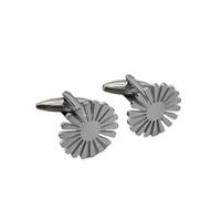 Cufflinks Sunflower Stainless Steel Cufflinks Men's Wedding Groom Button Father Business Present(Silver 1PC)