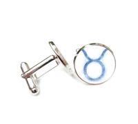 Cufflinks, Taurus Meeting Cosmic Nebula Star Quantum Entanglement, Taurus Twelve Zodiac Signs, Personalized Luck Cuff Buckle, Shirt Accessory Gift For Accountant Boss Business Wedding Prom