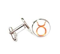 Cufflinks, Taurus Symbol Star Gradual Aura Quantum Entanglement, Taurus Twelve Zodiac Signs, Personalized Luck Cuff Buckle, Shirt Accessory Gift For Accountant Boss Business Wedding Prom