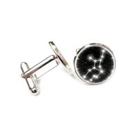 Cufflinks, Universe Chaos Holographic Projection Literary Gift, Virgo Twelve Zodiac Signs, Personalized Luck Cuff Buckle, Shirt Accessory Gift For Accountant Boss Business Wedding Prom