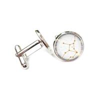 Cufflinks, Universe Matrix Holographic Projection Literary Gift, Virgo Twelve Zodiac Signs, Personalized Luck Cuff Buckle, Shirt Accessory Gift For Accountant Boss Business Wedding Prom