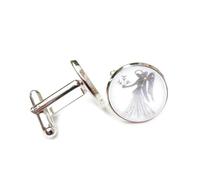 Cufflinks, Virgo Cosmos Girl Quantum Entanglement Good Luck Friend Gift, Virgo Twelve Zodiac Signs, Personalized Cuff Buckle, Shirt Accessory Gift For Accountant Husband Business Wedding