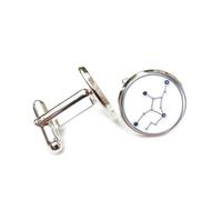 Cufflinks, Virgo Meaning Frosted Microcosm Topology Art Friend Gift, Virgo Twelve Zodiac Signs, Personalized Luck Cuff Buckle, Shirt Accessory Gift For Accountant Boss Business Wedding Prom