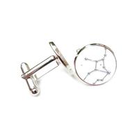 Cufflinks, Virgo Meaning Plated Texture Topology Art Friend Gift, Virgo Twelve Zodiac Signs, Personalized Luck Cuff Buckle, Shirt Accessory Gift For Accountant Boss Business Wedding Prom