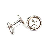 Cufflinks, Virgo Mechanical Clock Pipeline Steampunk Art Pray Luck Friend Gift, Virgo Twelve Zodiac Signs, Personalized Cuff Buckle, Shirt Accessory Gift For Accountant Husband Business Wedding