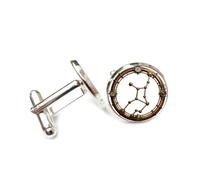 Cufflinks, Virgo Mechanical Pipeline Steampunk Art Pray Luck Friend Gift, Virgo Twelve Zodiac Signs, Personalized Cuff Buckle, Shirt Accessory Gift For Accountant Husband Business Wedding