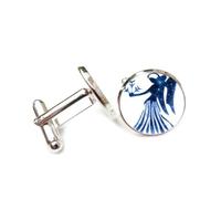 Cufflinks, Virgo Nebula Angel Quantum Entanglement Good Luck Friend Gift, Virgo Twelve Zodiac Signs, Personalized Cuff Buckle, Shirt Accessory Gift For Accountant Husband Business Wedding