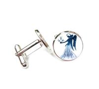 Cufflinks, Virgo Nebula Girl Quantum Entanglement Good Luck Friend Gift, Virgo Twelve Zodiac Signs, Personalized Cuff Buckle, Shirt Accessory Gift For Accountant Husband Business Wedding
