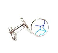 Cufflinks, Virgo Pray Gradient Spectral Diffraction Best Wish Friend Gift, Virgo Twelve Zodiac Signs, Personalized Cuff Buckle, Shirt Accessory Gift For Accountant Husband Business Wedding
