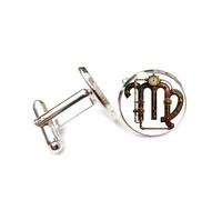 Cufflinks, Virgo Retro Clock Metal Steampunk Art Best Wish Friend Gift, Virgo Twelve Zodiac Signs, Personalized Cuff Buckle, Shirt Accessory Gift For Accountant Husband Business Wedding
