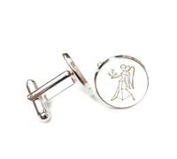 Cufflinks, Virgo Saint Totem Metal Topology Lucky Art Friend Gift, Virgo Twelve Zodiac Signs, Personalized Luck Cuff Buckle, Shirt Accessory Gift For Accountant Boss Business Wedding Prom