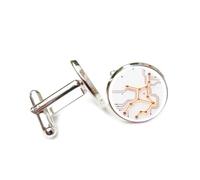 Cufflinks, Virgo Star Line Dots Circuit Board Best Wish Friend Gift, Virgo Twelve Zodiac Signs, Personalized Cuff Buckle, Shirt Accessory Gift For Accountant Husband Business Wedding