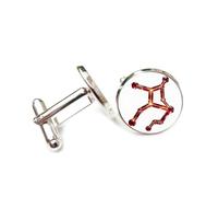 Cufflinks, Virgo Star Symbol Lightning Ice Crystal Art Friend Gift, Virgo Twelve Zodiac Signs, Personalized Luck Cuff Buckle, Shirt Accessory Gift For Accountant Boss Business Wedding Prom