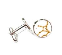 Cufflinks, Virgo Star Texture Retro Heavy Metal Good Luck Friend Gift, Virgo Twelve Zodiac Signs, Personalized Cuff Buckle, Shirt Accessory Gift For Accountant Husband Business Wedding