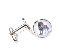 Cufflinks, Walking Lion Totem Fashion Quantum Entanglement Design, Leo Twelve Zodiac Signs, Personalized Cuff Buckle, Shirt Accessory Gift For Accountant Boss Business Wedding Prom Formal Occasion