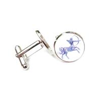 Cufflinks, Zodiac Symbol Quantum Entanglement, Sagittarius Twelve Zodiac Signs, Personalized Cuff Buckle, Shirt Accessory Gift For Accountant Boss Business Wedding Prom Formal Occasion