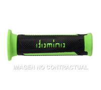 Cuffs Domino Tourism Antracita-Verde Open D 22 MM L 120 MM for Moto