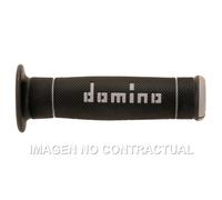 Cuffs Domino Trial Black-Grey Closed D 22 MM L 125 MM for Moto