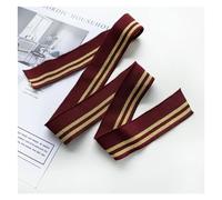 Cuffs for Sewing 14cm Wide Stretch-Elasticated Knit, Baseball Collar, Cuffs, Ribbed Garment Accessories, Long-Edged DIY Fabric for Replacement Repair(Jujube red - Gold)