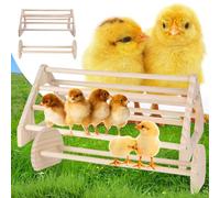CuffUp 2 Pack Chicken Perch Chicken Toys for Coop Durable Chick Jungle Gym Strong Wood Roosting Bar Chicken Swing for Chicken Supplies for Chicken Coop Accessories and Brooder for Baby Chicks