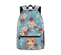 Cugasmaru Cat Backpack for School Floral Bookbag Girls Backpacks Age 6-8 Cute Middle School Backpack Big Heavy Duty 4th Grade Backpacks