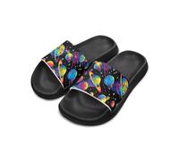 Cugasmaru Colorful Kids Slip On Sandals Size 4 Beach Vacation Essentials Space Gifts Comfortable Pool Shower Shoes House Slide Indoor Outdoor for Galaxy Fan