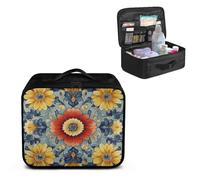 Cugasmaru Emergency Kit Bag First Aid Cross Symbol Empty First Aid Bag for Workplace Church and Home Preparedness Built with Abrasion-Resistant Fabric Floral