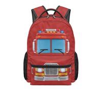 Cugasmaru Fire Fighting Truck Backpack for Boys School Bag Toddler Car Backpack with Mutil Pockets Little Kids Preschool Bookbag for Kids