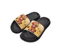 Cugasmaru Kids Summer Sandals Cute Cartoon Sandals for Girls Boys Beach Pool House, Highland Cow Little Animal, 1.5 UK