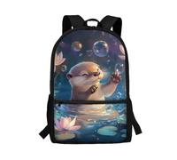 Cugasmaru Otter Backpack Girls Adorable Backpack for Elementary School Girls 17 Inch Travel Bookbag Teen Kids Back to School Supplies Birthday Gift