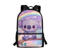 Cugasmaru Panda Rainbow Backpack for 4th Grade Girls 17" Lightweight Machine Washable Bookbags with Pocket Rucksack School Daypack Class Trip Students Children