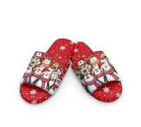 Cugasmaru Penguin Slippers Cute Open Toe Slippers for Women Men Family Plush House Shoes Size 9 Comfortable Machine Washable Cozy Gift for Her And Him