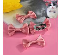 cuhair 5pcs Cute Cats Hair Clip,Bow with Clip for Short/Long Hairs Dogs Pets,Puppy,Yorkshire,The Labrador,Golden Retriever German Shepherds Grooming Products (pink)