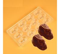 CUICUI 3d Chocolate Mould Polycarbonate Baking Pastry Cake Decorating Tools Plastic Easter Bunny Rabbit For Chocolate Form Tray Molds